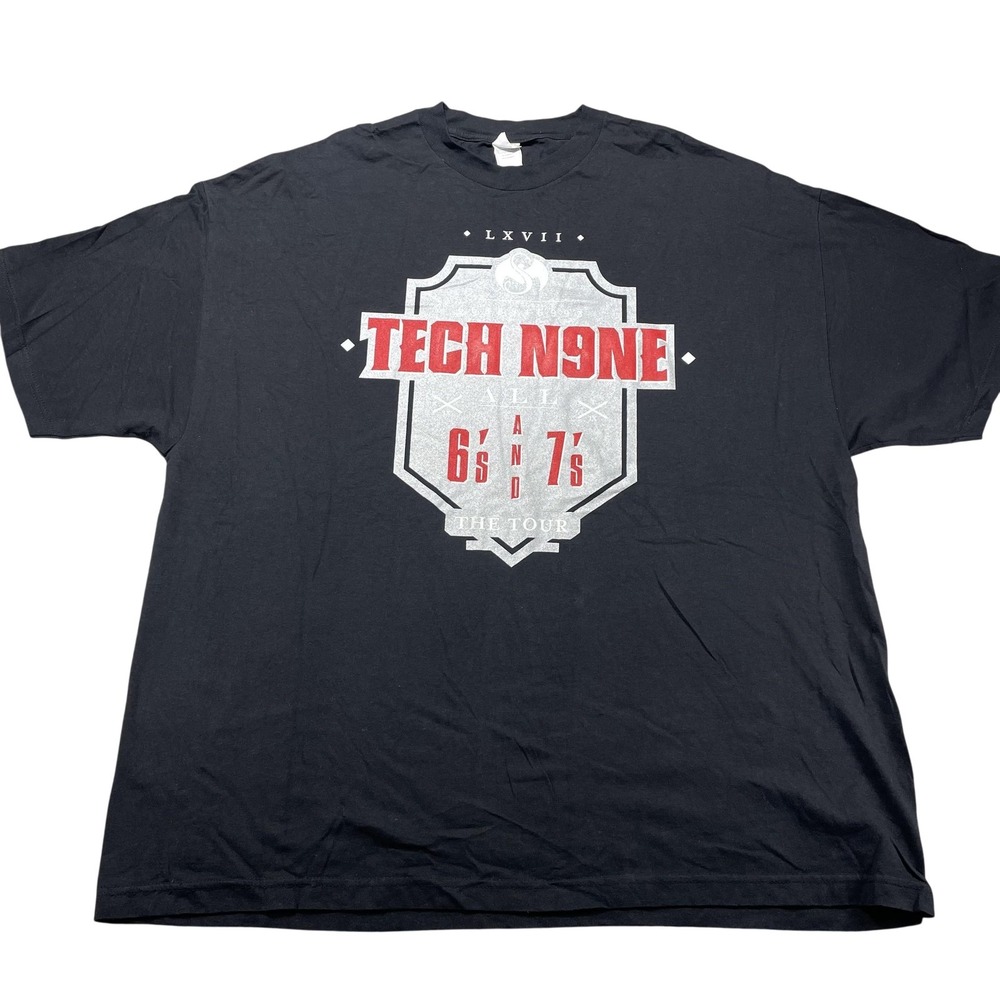 Tech N9ne Shirt Mens 3XL Black All 6s And 7s Tour Graphic Tee Alstyle RN 55774